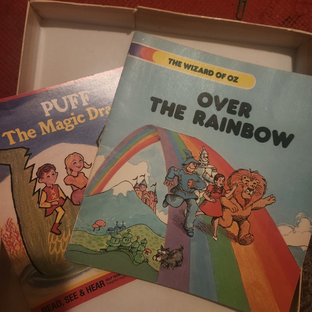 4/$20 2 soft cover children's books over the rainbow & Puff the Magic Dragon